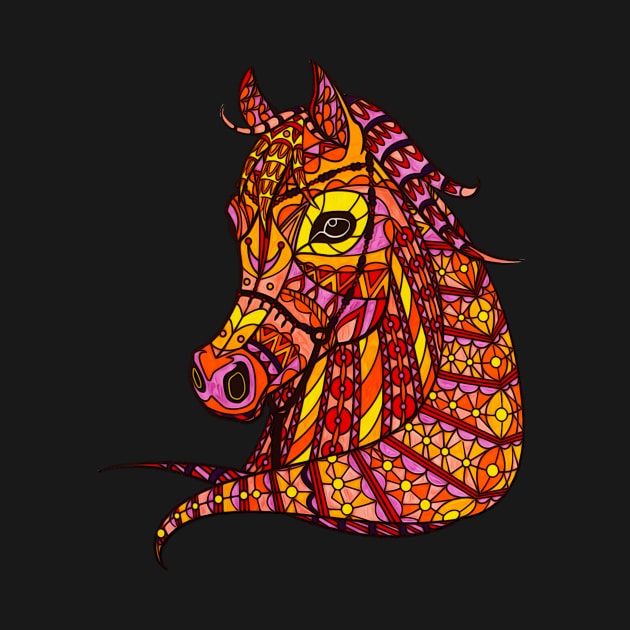 Psychedelic Horse. by Bododobird