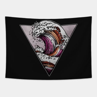 Lesbian Ocean Wave Tapestry