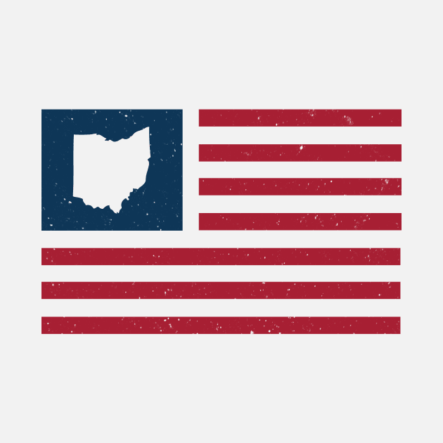 Vintage Ohio USA Flag // Retro American Flag Stars and Stripes by SLAG_Creative
