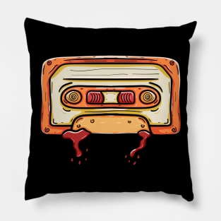 Orange old mixtape Pillow