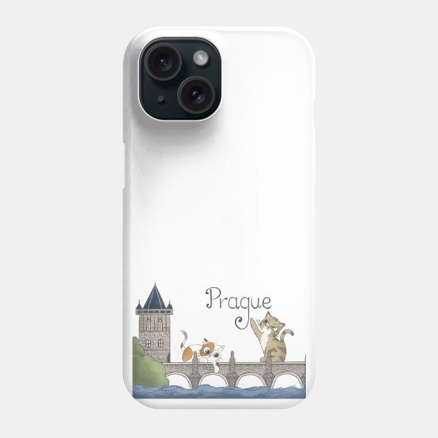 Prague cats Phone Case by AbbyCatAtelier