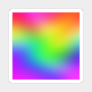 Bright Rainbow Gradient Ombre Design Magnet