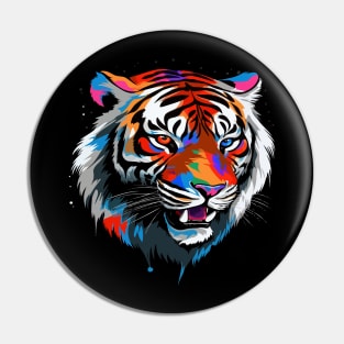 Patriotic Siberian Tiger Pin