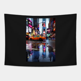 Times Square Puddle Tapestry