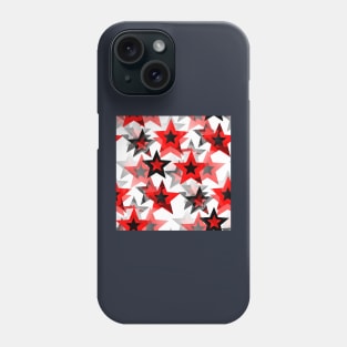 Festive red stars Phone Case