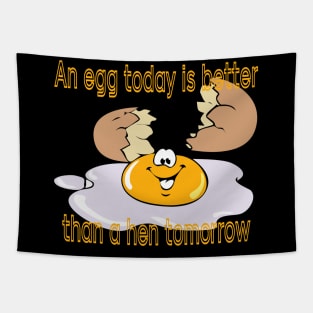 Egg-ceptional Today: Playful Design with a Fun Egg and Inspiring Quote Tapestry