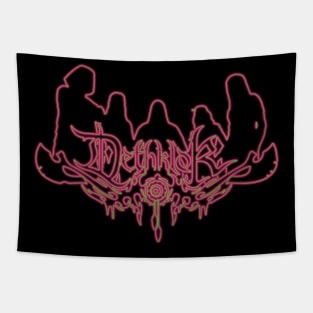 Toxic Glow Neon Sign Dethklok Logo Tapestry