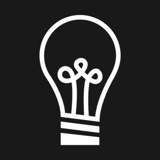 Simplistic Light Bulb - White T-Shirt