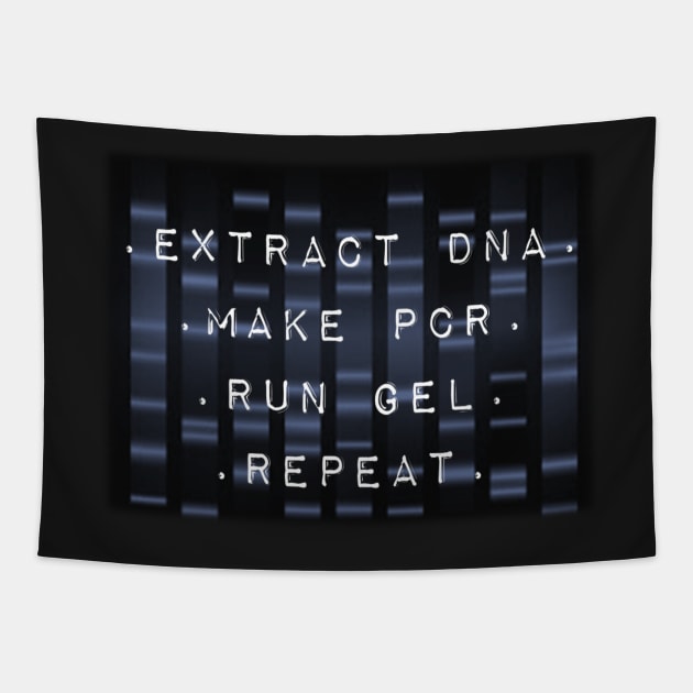 DNA PCR Gel Repeat - Genetics Molecular Biology Tapestry by MoPaws