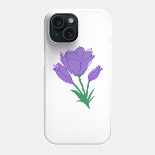 Purple Flower Doodle Phone Case