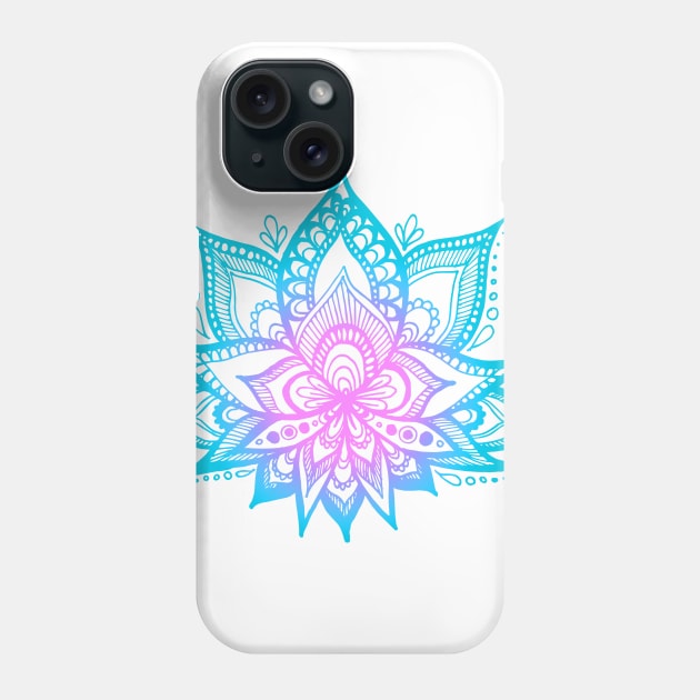 Pastel Vibes Lotus Flower Mandala Phone Case by julieerindesigns