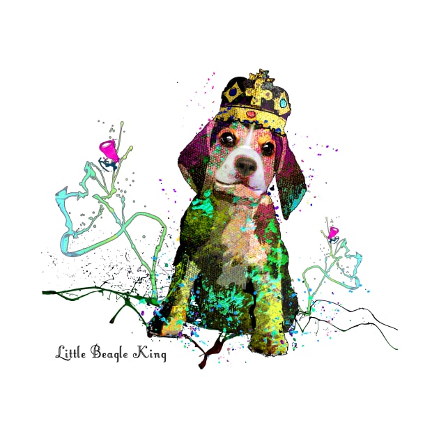 Little Beagle King by Miki De Goodaboom