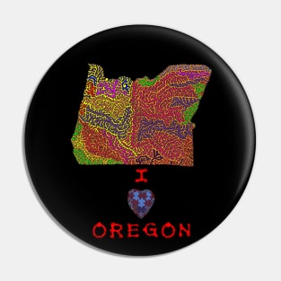 I Love Oregon Pin