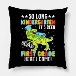 So Long Kindergarten Graduation class 2024 dinosaur kids Pillow