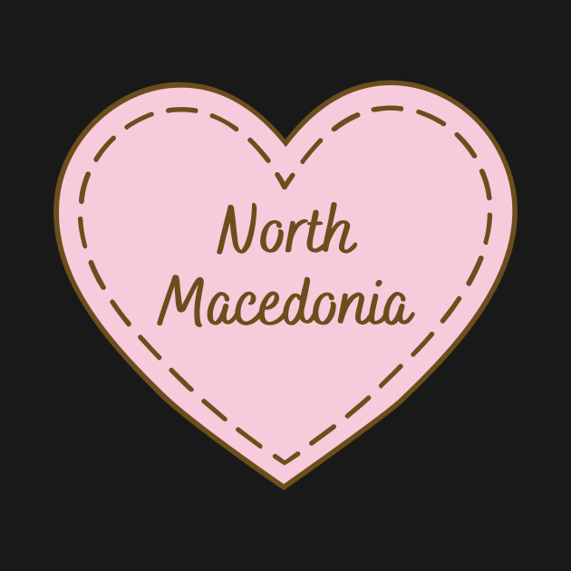 I Love North Macedonia Simple Heart Design - North ...