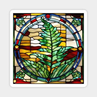 Fern Leaf Stained Glass Magnet