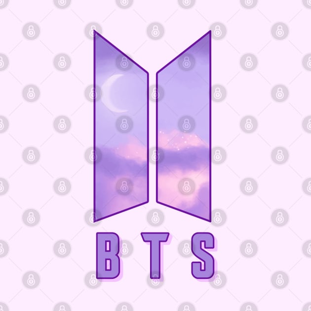 BTS logo ( purple sky) by nelkrshop