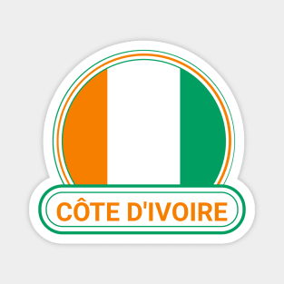 Côte d'Ivoire Country Badge - Côte d'Ivoire Flag Magnet