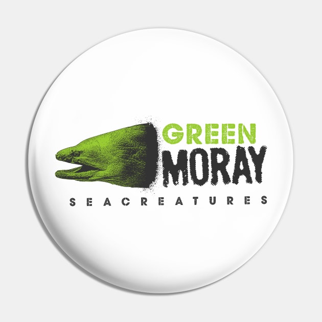 green moray Pin by Seacreatures