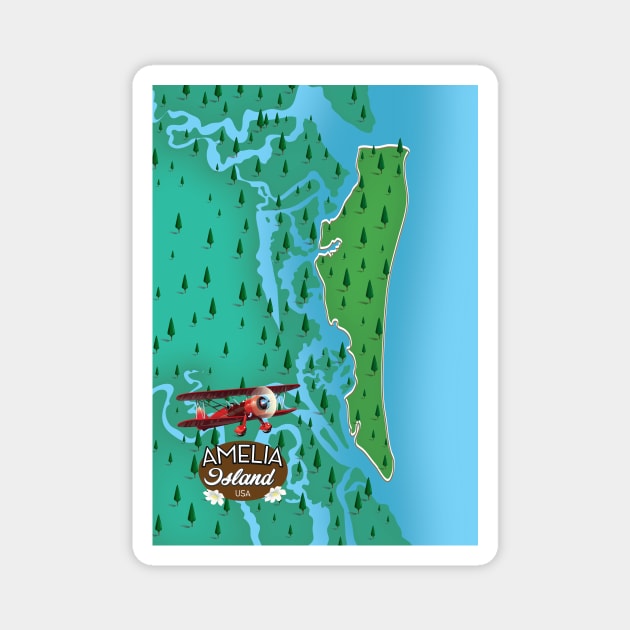 Amelia Island Magnet by nickemporium1