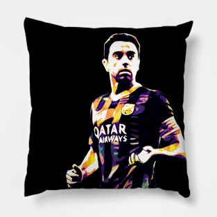 Xavi Hernandez Pop Art Pillow