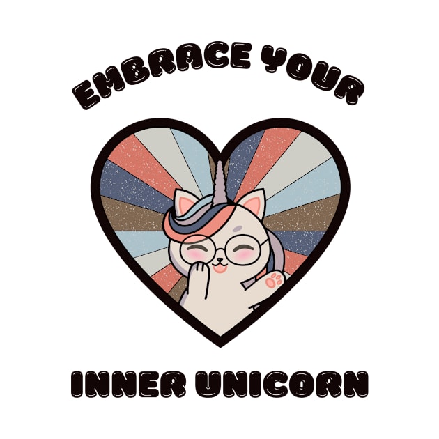 Embrace your inner unicorn - a cute kawaii caticorn by Cute_but_crazy_designs