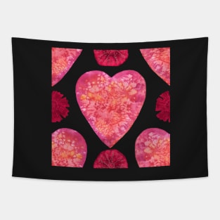 BE IN THE FLOW - VALENTINE'S HEARTS AND FLOWERS Tapestry