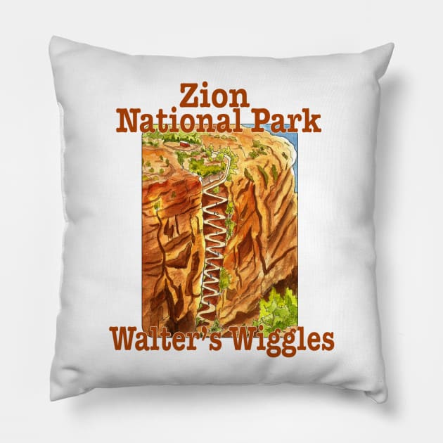 Zion National Park, Walter's Wiggles Pillow by MMcBuck