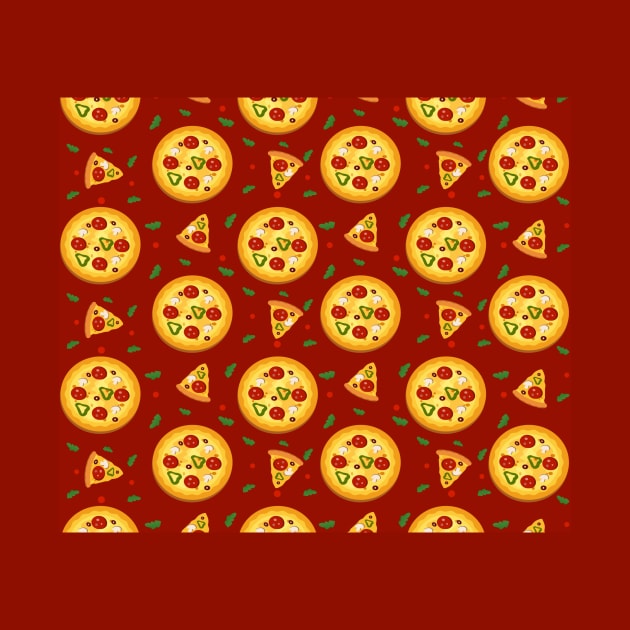 Pizza Slice Lover Pizza Pattern by Kelleh Co. 