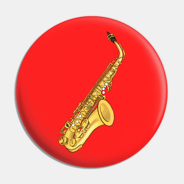 Saxophone Pin by ElectronicCloud