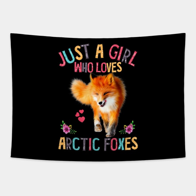 Just A Girl Who Loves Arctic Foxes Tapestry by JaydeMargulies