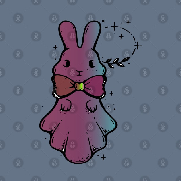 cute bunny ghost by lazykitty