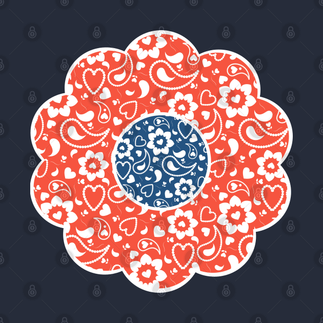 Paisley Bandanna Daisy by Nina May Design Studio