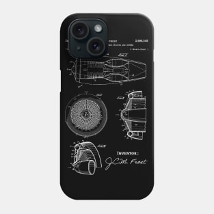 Gas Turbine Engine 1954 Patent / Gas engine Patent illustration / engineering gift idea Phone Case