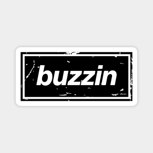Buzzin – Manchester Manc Slang Oasis Style Britpop Black Magnet
