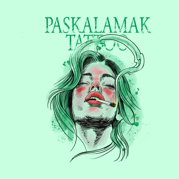 paskalamak tattoo in green again by Paskalamak