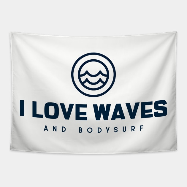 bodysurf and waves lover 1 Tapestry by bodyinsurf