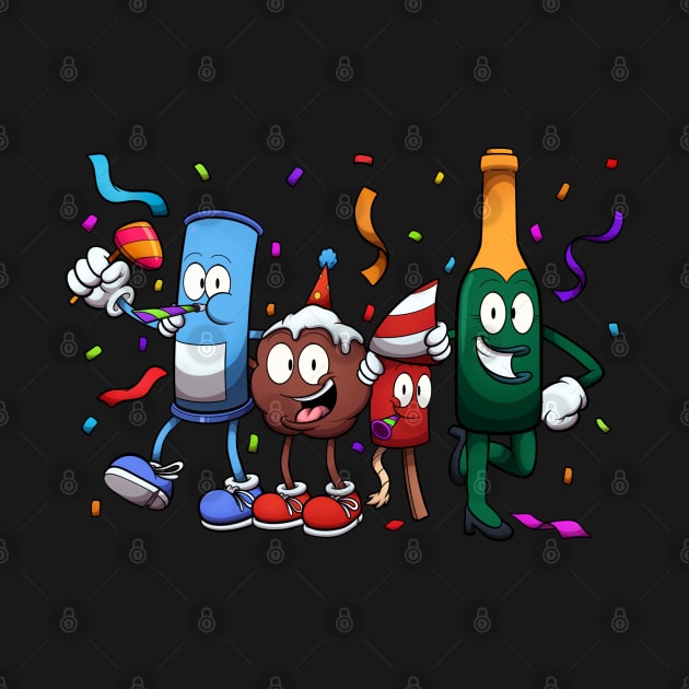 New Year Characters by TheMaskedTooner