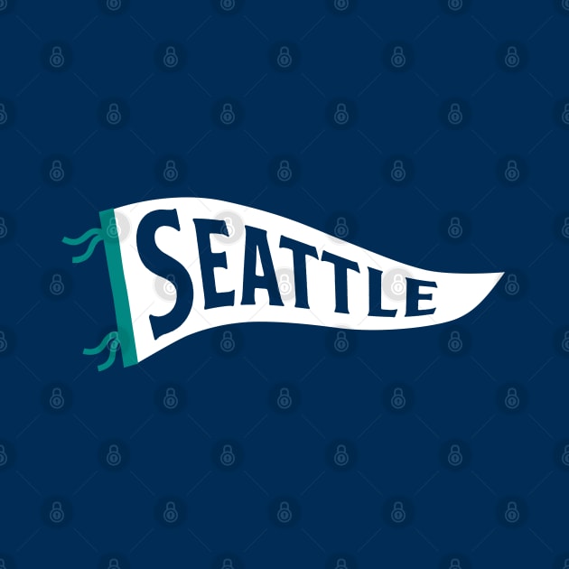 Seattle Pennant - Navy by KFig21