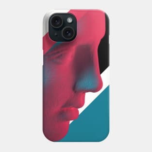 Greek Bust with Blue and Red Lighting Phone Case