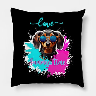 Fun Dachshund Sunglasses Pillow