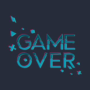 Game Over Gamer Rgb Glitch T-Shirt