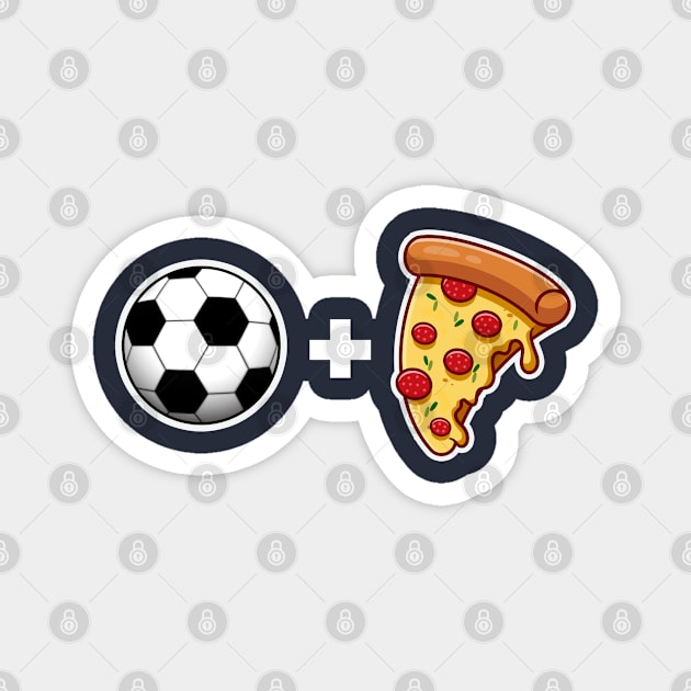 Football and Pizza lovers Magnet by Digifestas