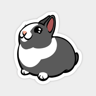 Gray and White Bunny Rabbit Coney Magnet