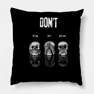 don't hear see and speak Pillow