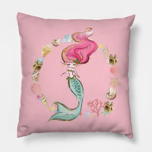 Christmas Mermaid Pillow