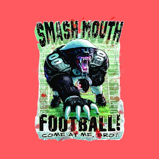 Smash Mouth Badger Football by Mudge