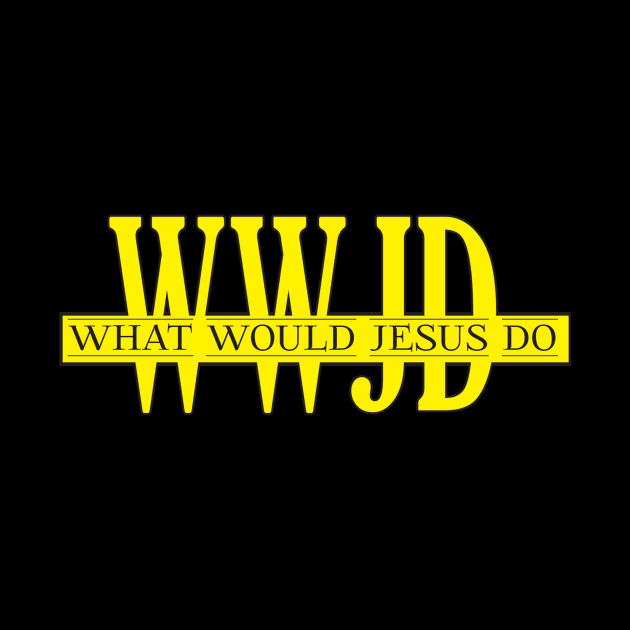 WWJD What would Jesus do yellow by He is Risen!