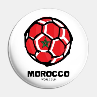 Morocco Football Country Flag Pin