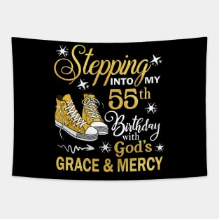 Stepping Into My 55th Birthday With God's Grace & Mercy Bday Tapestry